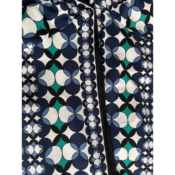 Max Studio sleeveless asymmetrical top small blue geo - Picture 9 of 10